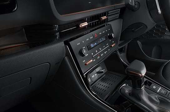 2024 Hyundai Creta dashboard showing the 10.25-inch touchscreen, digital instrument cluster, and ventilated seat controls